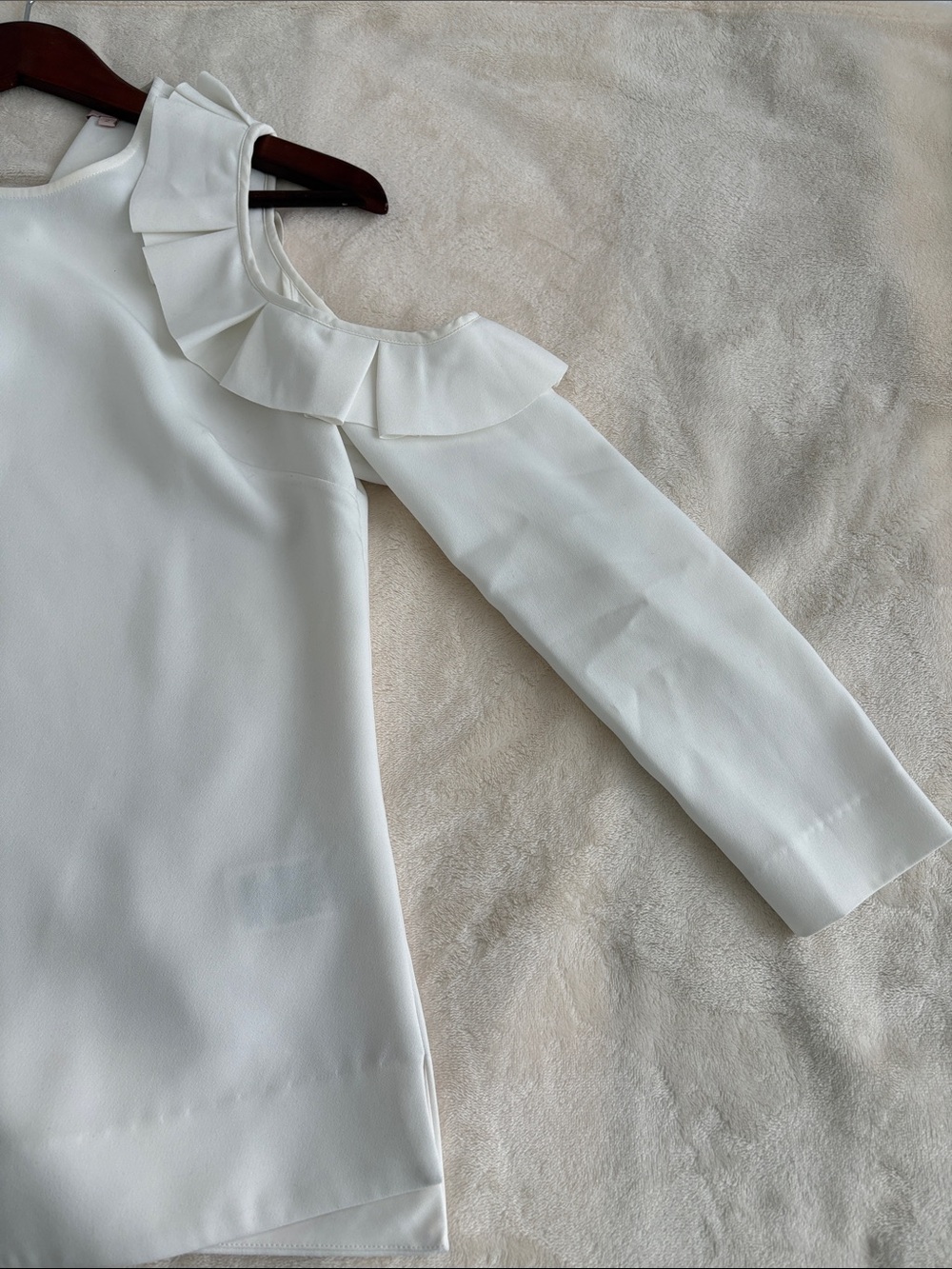 Ted Baker Ivory Ruffle Shoulder Blouse - Picture 3 of 8